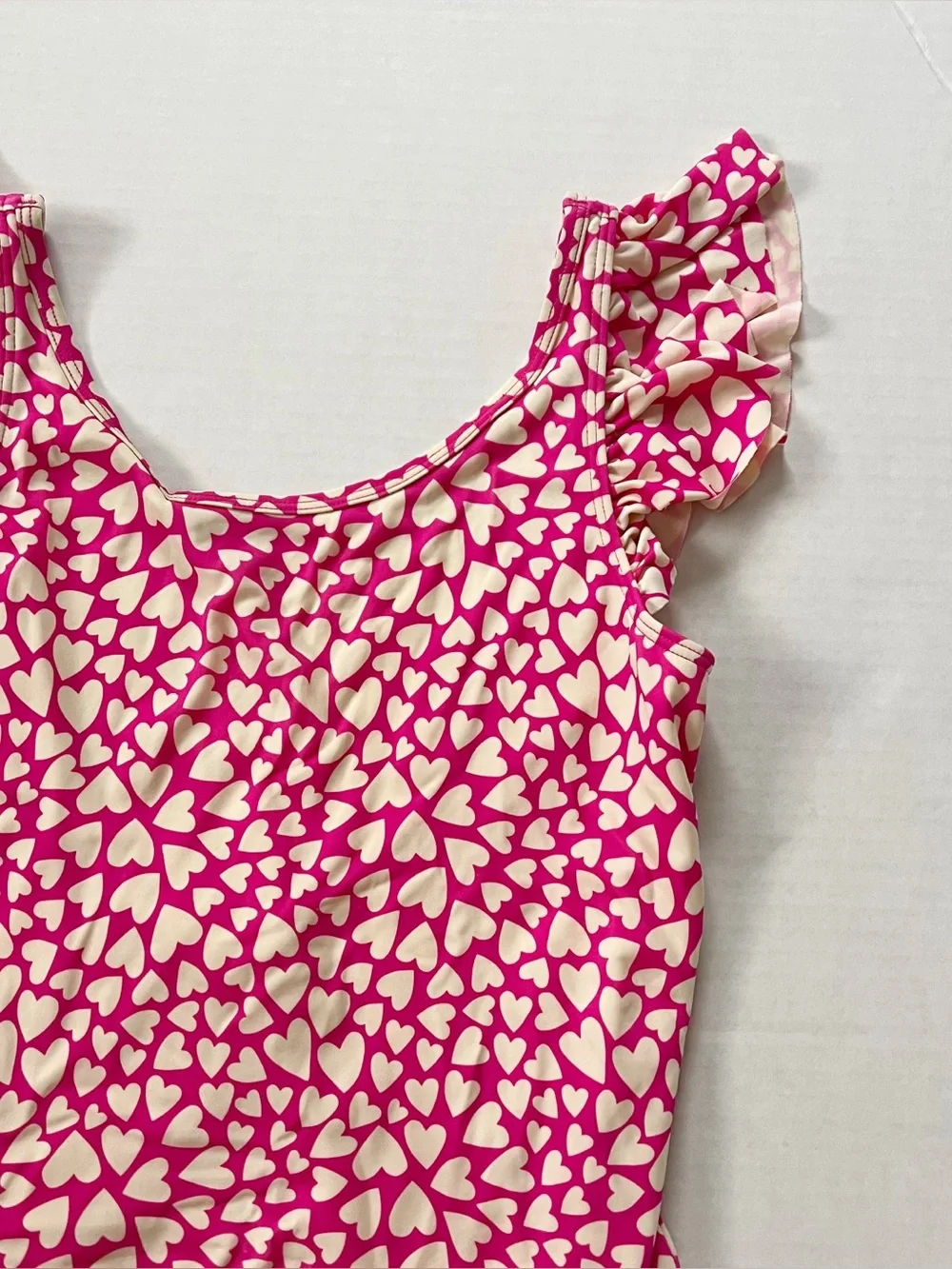Boden Flutter Sleeve Heart One Piece Swimsuit